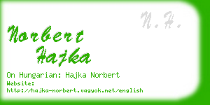 norbert hajka business card